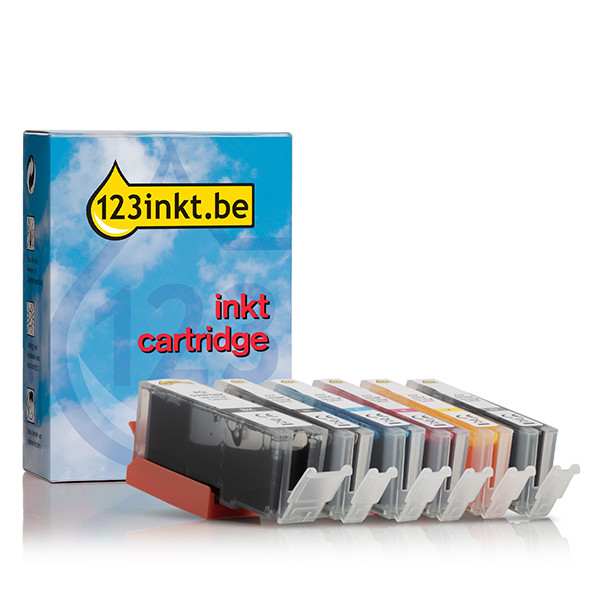 Canon PGI-530PGBK / CLI-531 aanbieding: 2 zwart + 4 kleuren (123inkt huismerk)  017674 - 1