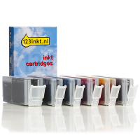 Canon PGI-550PGBK XL / CLI-551XL aanbieding: 2 zwart + 4 kleuren (123inkt huismerk) 6431B001C 6443B001C 6444B001C 6445B001C 6446B001C 127158