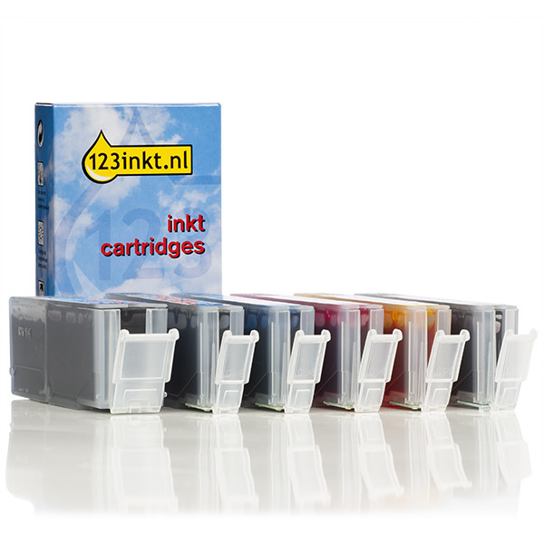 Canon PGI-550PGBK / CLI-551 aanbieding: 2 zwart + 4 kleuren (123inkt huismerk)  127159 - 1