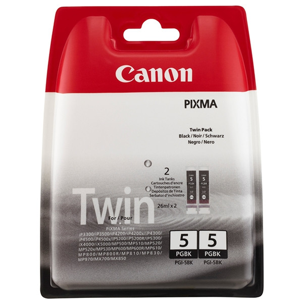 Canon PGI-5BK duopack zwart (origineel) 0628B030 018106 - 1