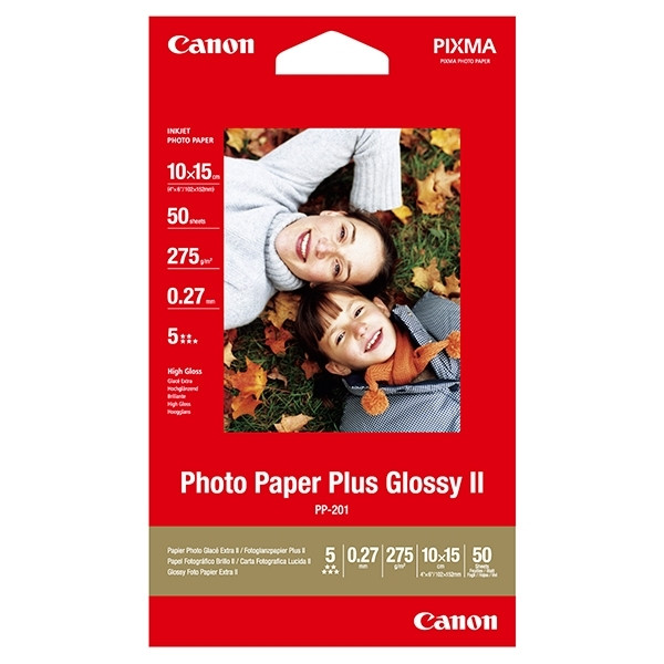 Canon PP-201 photo paper plus glossy II 265 g/m² 10 x 15 cm (50 vellen) 2311B003 064575 - 1