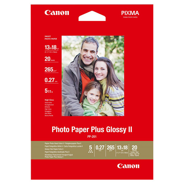 Canon PP-201 photo paper plus glossy II 265 g/m² 13 x 18 cm (20 vellen) 2311B018 064580 - 1