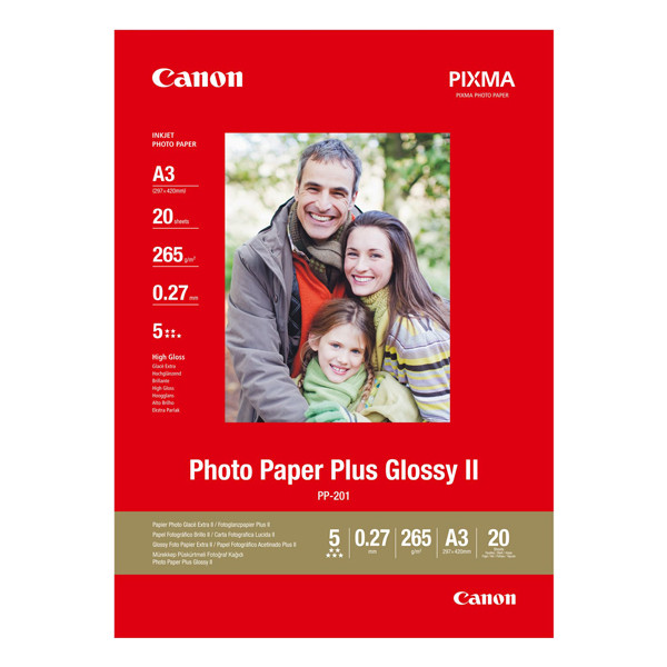 Canon PP-201 photo paper plus glossy II 265 g/m² A3 (20 vellen) 2311B020 150366 - 1