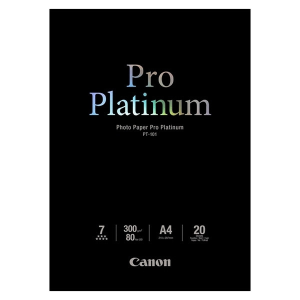 Canon PT-101 photo paper pro platinum 300 g/m² A4 (20 vellen) 2768B016 064592 - 1
