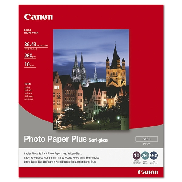 Canon SG-201 photo paper plus semi-gloss 260 g/m² 36 x 43 cm (10 vellen) 1686B029 154024 - 1