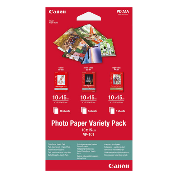 Canon VP-101 photo paper variety pack 10 x 15 cm (20 vellen) 0775B078 150394 - 1