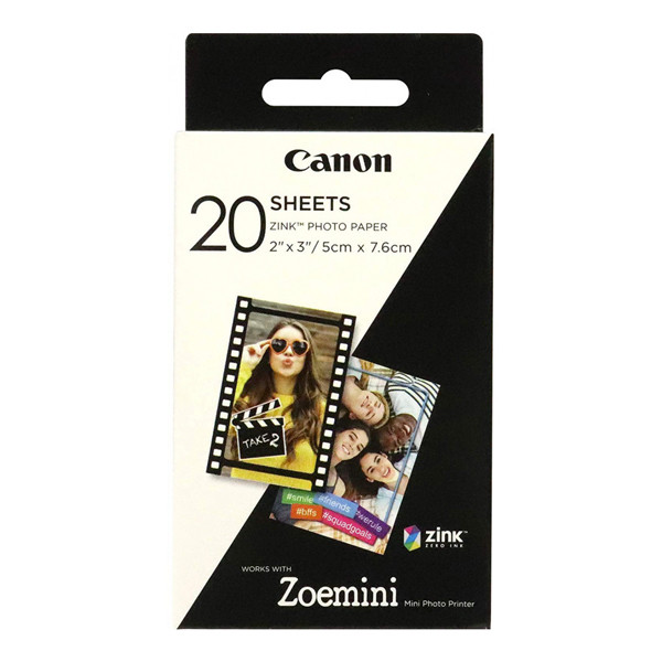 Canon ZINK fotopapier zelfklevend 5 x 7,6 cm (20 vellen) 3214C002 154034 - 1