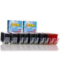 Canon aanbieding: 2 x PGI-7BK + 2 x PGI-9PBK/C/M/Y met chip (2 zwart + 3 kleuren) (123inkt huismerk)