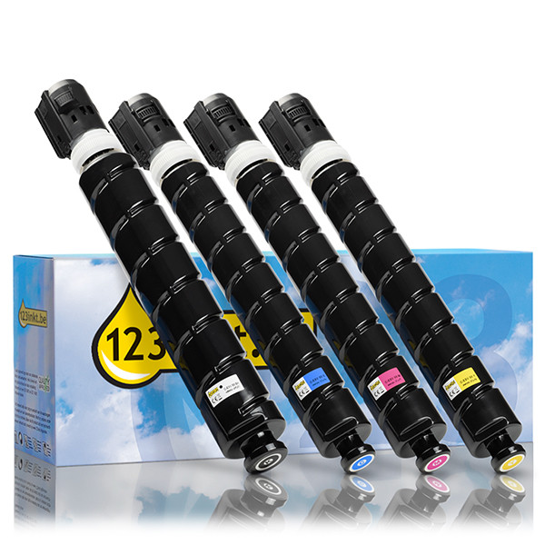 Canon aanbieding: C-EXV 58 BK, C, M, Y zwart + 3 kleuren (123inkt huismerk)  131993 - 1