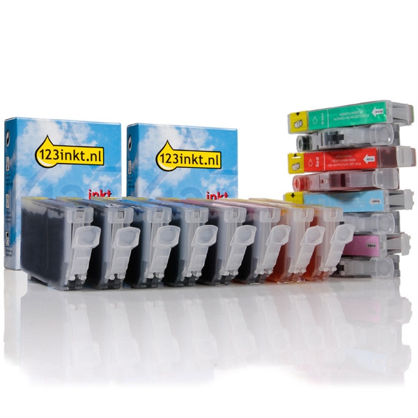 Canon aanbieding 2 x BCI-6 serie (zwart + 7 kleuren C/M/Y/PC/PM/R/G) (123inkt huismerk) 4705A002C 4706A002C 4707A002C 4708A002C 4709A002C 120600 - 1