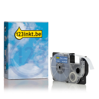 Casio XR-12ABU tape wit op blauw 12 mm (123inkt huismerk) 056358
