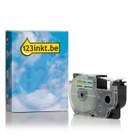 Casio XR-12ASGN tape grijs op pastelgroen 12 mm (123inkt huismerk)  056430