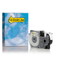 Casio XR-12GWE tape zwart op wit 12 mm (123inkt huismerk) XR12WEC 056408