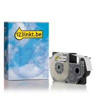 Casio XR-12GX tape zwart op transparant 12 mm (123inkt huismerk) KR12X1C 056409