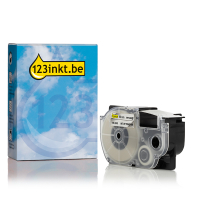 Casio XR-18AX tape wit op transparant 18 mm (123inkt huismerk)  056380