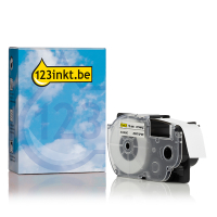 Casio XR-18GWE tape zwart op wit 18 mm (123inkt huismerk) XR18WEC 056411