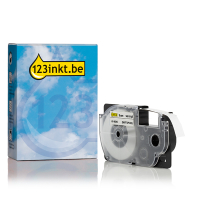 Casio XR-9GWE tape zwart op wit 9 mm (123inkt huismerk) XR9WE1C 056405