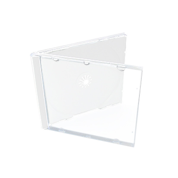 Cd-doosjes transparant met transparante tray (25 stuks)  050061 - 1