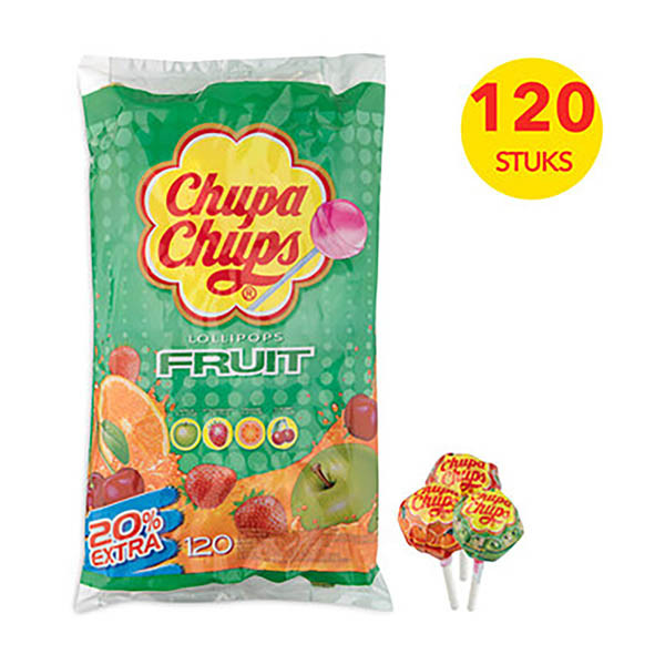 Chupa Chups Fruit Lolly's zak (120 stuks) 110485 423434 - 1