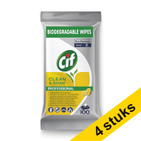 Aanbieding: 4x Cif Pro Formula biologisch afbreekbare reinigingsdoekjes (100 stuks)
