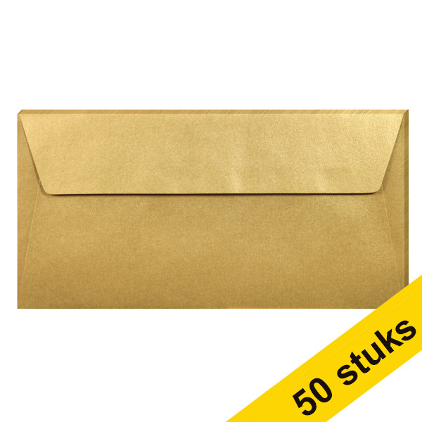 Aanbieding: 10x Clairefontaine gekleurde enveloppen goud EA5/6 120 g/m² (5 stuks) 424795 - 1