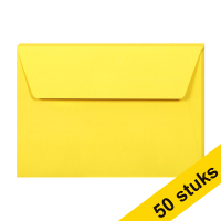 Aanbieding: 10x Clairefontaine gekleurde enveloppen intens geel C6 120 g/m² (5 stuks)