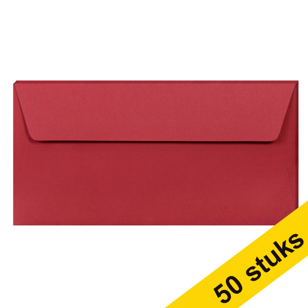 Aanbieding: 10x Clairefontaine gekleurde enveloppen intens rood EA5/6 120 g/m² (5 stuks) 424792 - 1