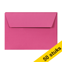 Aanbieding: 10x Clairefontaine gekleurde enveloppen intens roze C6 120 g/m² (5 stuks)
