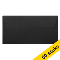 Aanbieding: 10x Clairefontaine gekleurde enveloppen zwart EA5/6 120 g/m² (5 stuks)