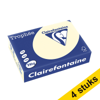 Aanbieding: 4x Clairefontaine gekleurd papier ivoor 210 g/m² A4 (250 vellen)