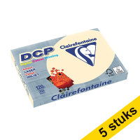 Aanbieding: 5x Clairefontaine gekleurd DCP papier ivoor 120 g/m² A4 (250 vellen)
