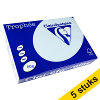 Aanbieding: 5x Clairefontaine gekleurd papier azuurblauw 80 g/m² A4 (500 vellen)