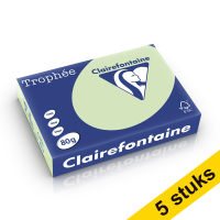 Aanbieding: 5x Clairefontaine gekleurd papier golfgroen 80 g/m² A4 (500 vellen)
