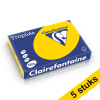 Aanbieding: 5x Clairefontaine gekleurd papier goudgeel 120 g/m² A4 (250 vellen)