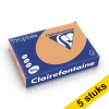 Aanbieding: 5x Clairefontaine gekleurd papier mokkabruin 80 g/m² A4 (500 vellen) 250473 - 1