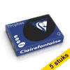 Aanbieding: 5x Clairefontaine gekleurd papier zwart 160 g/m² A4 (250 vellen) 250412 - 1