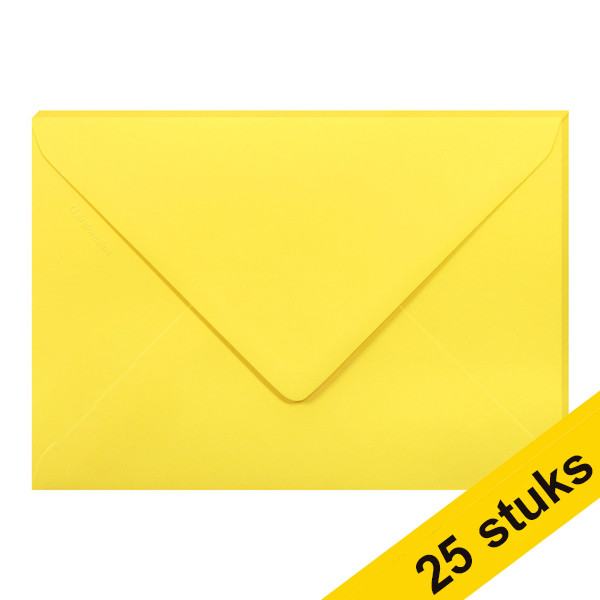 Aanbieding: 5x Clairefontaine gekleurde enveloppen intens geel C5 120 grams (5 stuks) 424764 - 1