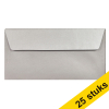 Aanbieding: 5x Clairefontaine gekleurde enveloppen zilver EA5/6 120 g/m² (5 stuks) 424794 - 1