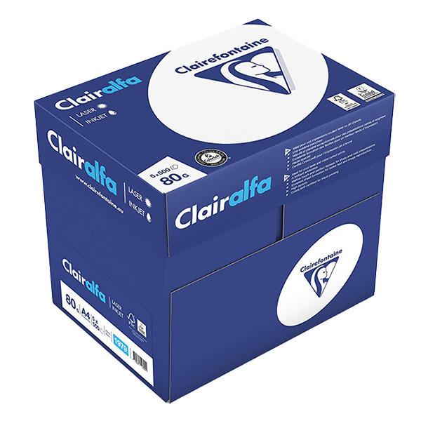 Clairefontaine Clairalfa papier 1 doos van 2.500 vellen A4 - 80 g/m² 250398 - 1