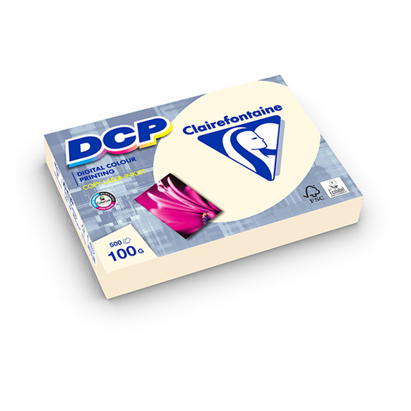 Clairefontaine DCP gekleurd papier ivoor 100 grams A4 (500 vel) 250381 - 1