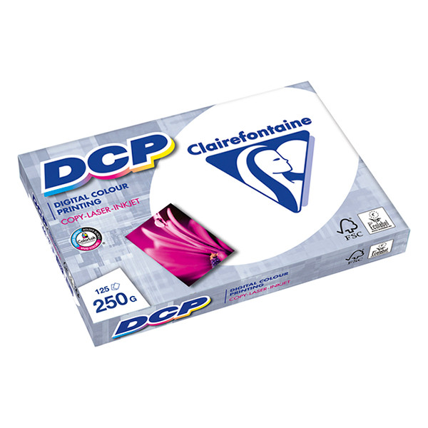 Clairefontaine DCP papier 1 pak van 125 vellen A4 - 250 g/m² 1857SC 250487 - 1