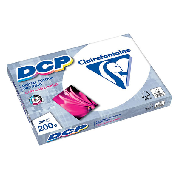 Clairefontaine DCP papier 1 pak van 250 vellen A4 - 200 g/m² 1807C 250486 - 1