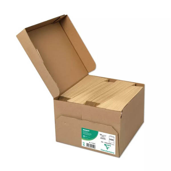 Clairefontaine akte envelop kraft 162 x 229 mm - C5 zelfklevend (500 stuks) 404641 - 2