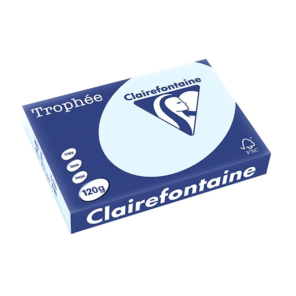 Clairefontaine gekleurd papier azuurblauw 120 g/m² A4 (250 vellen) 1214C 250077 - 1