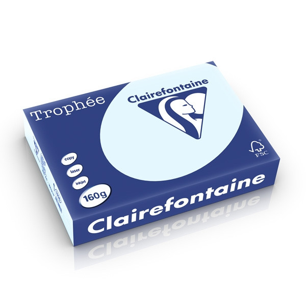 Clairefontaine gekleurd papier azuurblauw 160 g/m² A4 (250 vellen) 2633C 250249 - 1