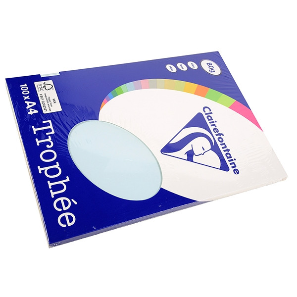Clairefontaine gekleurd papier azuurblauw 80 g/m² A4 (100 vellen) 4101C 250000 - 1