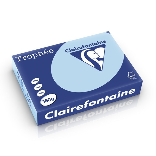 Clairefontaine gekleurd papier blauw 160 g/m² A4 (250 vellen) 1106C 250248 - 1