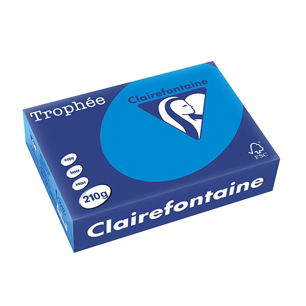 Clairefontaine gekleurd papier caribbean blauw 210 grams A4 (250 vel) 2212C 250101 - 1