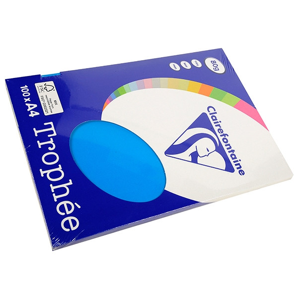 Clairefontaine gekleurd papier caribbean blauw 80 g/m² A4 (100 vellen) 4111C 250009 - 1