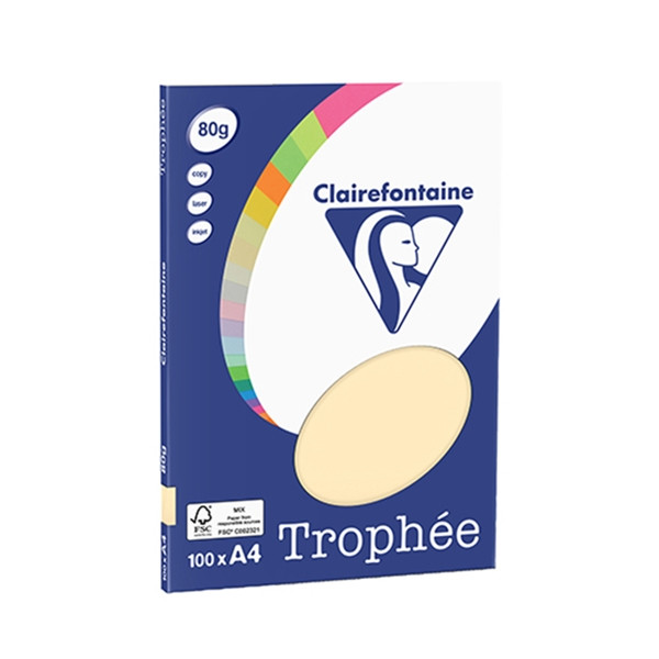 Clairefontaine gekleurd papier chamois/gems 80 g/m² A4 (100 vellen) 4106C 250040 - 1